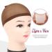 Teenitor 20 Pack Brown Nylon Wig Caps for Men and Women - Skin Tone Stocking Cap for Wig Application - Buy Online on GoSupps.com
