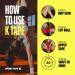 SPORTTAPE Extra Sticky Kinesiology Tape 5cm x 5m - Blue | Hypoallergenic Waterproof K Tape | Physio Medical Sports Tape for Muscle Injury Support | Uncut - Single Roll - Buy Online on GoSupps.com