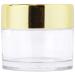 Beauticom 7g Clear Acrylic Jars Leak Proof Thick Wall for Beauty & Cosmetics (48 Pack with Gold Lids - Buy Online on GoSupps.com