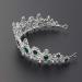 Lurrose Baroque Crystal Tiara - Vintage Rhinestone Wedding Crown Headpiece for Brides | Red Silver Green Hair Accessories - Buy Online on GoSupps.com