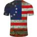 Men's Hip Hop Stars and Stripes T-Shirt - Navy, XXL Loose Fit - Buy Online on GoSupps.com