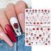 Flower Adhesive Sliders French Nail Stickers 3D Rose Floral Pink Red Blue(F-856) (F) - Buy Online on GoSupps.com