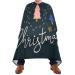 Waterproof Barber Cape -Christmas Pattern Blue Cheetah Haircut Bib for Men Unisex Hair Cutting Cape(8rp1a)