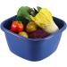 Saedy 18 Quart Deep Plastic Washing Basin Large Dish Basin Pan Square Dish Tub Blue - Buy Online on GoSupps.com