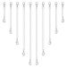 Anezus 10Pcs Necklace Extenders, Jewelry Extenders for Necklaces, Silver Bracelet Extender, Chain Extenders for Necklace, Bracelet and Jewelry Making (Assorted Sizes)