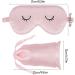 Lusofie 2Pcs Kids Silk Sleep Mask Set - Adjustable Eye Masks for Girls & Boys - Includes Storage Bag - Gray Pink - Ideal for Adults - Buy Online on GoSupps.com