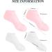 2 Pairs Silicone Socks for Women - Moisturizing & Soft Gel Aloe Spa Pedicure Socks for Dry Feet & Cracked Heels - Pink & White - Buy Online on GoSupps.com