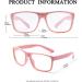 Kids Blue Light Blocking Glasses | Computer Gaming Screen Glasses for Boys Girls 5-13 | Flexible Frame | Square/Pink - Buy Online on GoSupps.com