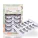 False Eyelashes 5 Pairs Multipack Synthetic Fiber Material 3D Lashes Natural Reusable Lashes for Professional Used for Women Girls by EYEMEI Glam Wispies