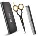 Cigati 6.5 Inch Hairdressing Scissors with Comb - Professional Barber Shears Set for Men, Women, and Children - Stainless Steel Razor Edge Blades - Black 2 Piece Set - Buy Online on GoSupps.com