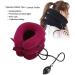 Cervical Neck Traction Device - Soft U-Shaped PVC Cushion for Spine Alignment & Chronic Neck Pain Relief - Red - Buy Online on GoSupps.com