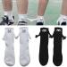 Magnetic Sucktion 3D Doll Couple Socks Couple Holding Hands Funny Socks Mid-Tube Cute Socks Funny Gifts for Women Men 2 pair White + Black