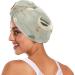 Super Absorbent Green White Goose Hair Towel 2 Pack - Quick Dry Hair Turbans with Button Twisty Wrap for Women & Girls - Ideal for Fast Hair Drying - Buy Online on GoSupps.com