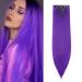 26" 8PCS Dark Purple Hairpiece Clip in Hair Extensions Synthetic Hair Piece Long Straight for Full Head 26 Inch Straight #Dark Purple