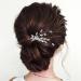 Casdre Crystal Bride Wedding Hair Comb - Bridal Side Comb Hair Piece for Women and Girls (Silver) - Buy Online on GoSupps.com