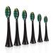 Voom Sonic Pro 7 Series Replacement Brush Heads in Black/White - High-Quality Toothbrush Heads - Buy Online on GoSupps.com