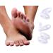 6 silicone toe separators toe corrector little toe protectors for hallux valgus hammer toe foot pain