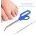 HUSHUI Stainless Steel Pedicure Nail Tool Set with Long Handle Toenail Scissors and Nail File for Effective Dead Skin Cells Removal - Buy Online on GoSupps.com