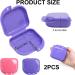 2 Pieces Braces Bite Can - Prosthetic Box for Dinner & Sports Devices | Purple & Pink Tooth Rail Box - Buy Online on GoSupps.com