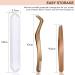 Golden Eyelash Applicator Tool Set - 2pcs Stainless Steel B&Q Lash Applicator for Cluster and False Lashes | Multifunctional Tweezers Included - Buy Online on GoSupps.com