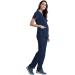 Cherokee Women's Maternity Scrub Top - Workwear Revolution Mock Wrap - Navy, Size Medium | WW688 - Buy Online on GoSupps.com