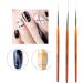 Functional Nail Brush for Dotting 3 Pieces Nail Art Pens Superfine Nail Art Brushes Fine Liner Detailing Brush Drawing Painting Pen Nail Dotting Tool - Buy Online on GoSupps.com