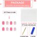 24Pcs Square Short Nude & Pink Press On Nails - Glitter Acrylic French Tips for Women & Girls - Buy Online on GoSupps.com