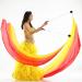 2Pcs Silk Veil with Poi Ball for Belly Dance & Polynesian Dances - Yellow/Orange/Red - Buy Online on GoSupps.com