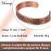 VicMAG Pure Copper Magnet Cuff Bracelet for Men | Arthritis Pain Relief Therapy | Adjustable Size | Gift Box Included - Buy Online on GoSupps.com