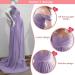 FEOYA Maxi Maternity Dress - Strapless Chiffon Lace Gown for Pregnant Women - Photography Ready - Purple - Buy Online on GoSupps.com