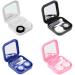 GEARMAX 4 pieces of contact container contact lenses Storage with tweezers Suction cup mirror portable contact lenses container set portable contact lenses cases for at home travel