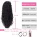 Kinky Curly Drawstring Ponytail 16 Inch Synthetic Hairpiece - Clip in Jerry Curls Afro Puff Extensions - #1B Color - 175G - Pack of 1 - Buy Online on GoSupps.com