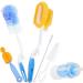 Infant Bottle Brush - Bottle Brush Sponge with Long Handle - 360 Cleaning Non-Scratch Washing Brush Vase Bottle Pot Cleaning Brush with Traceless Hook Brush Cleaning Dobooo Bottle Brush Set of 5 - Buy Online on GoSupps.com