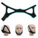 Adjustable Anti-Snoring Chin Strap - Black with Sky Blue Trim - Stop Snoring & Improve Sleep Quality - Buy Online on GoSupps.com