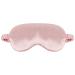 1 Pack Sleep Mask Silk Eye Mask with Elastic Strap Breathable Eye Mask for Sleeping Travel Girls Women Men (Pink)