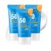 Refreshing Sunscreen for Face SPF 50 Korean Sunscreen Lotion for Oily Sensitive Skin Broad Spectrum UVA/UVB Non-Greasy & Water Resistant (3pc)