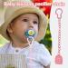 4 Set Pacifier Chains for Babies - Soft Pacifier Clips with Adapters for Toys | Perfect Baby Shower Gift - Buy Online on GoSupps.com