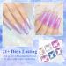 MIZHSE Pearl Gel Nail Polish Set - 6 Shimmer Colors | Pearlescent Shell Glitter | Soak Off UV Lamp Gel | White, Pink, Blue | BKJGLW208 - Buy Online on GoSupps.com