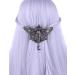 Restyle Occult Moth Wicca Gothic Hair Clip | Pentagram Moon Crescent Barrette - Silver - Buy Online on GoSupps.com
