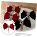 DOITOOL Tassel Hair Clip Red Hair Clips Hair Accessories for Girls Barrettes for Girls Rhinestone Barrettes for Women Womens Barrettes for Hair Girls Tiara Miss Spring Clip Velvet Bow Tie - Buy Online on GoSupps.com