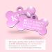 Personalized Bone-Shaped Pendants for Dogs & Cats | Ibera Gifts - Custom Engraved Collars & Neck Bands (Pink) - Buy Online on GoSupps.com