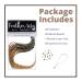 20 Thin Tie Dye Rooster Feather Hair Extensions Kit with Bead Loops - Ginger Brown & Black Ombre Bayalage Striped Natural Look - Buy Online on GoSupps.com