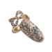 3pcs Cute Cat Fingernail Ring Nail Art Charm Cap Cover for Women Girls Golden