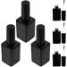 G n rique Lot de 6 Flacons en Verre pour Vernis Gel 15 Ml Carr Noir avec Pinceau Int gr Rechargeables Compacts et tanches pour Usage Professionnel et Voyage