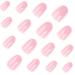 Light Pink Short Almond Press On Nails - Glossy Acrylic Fake Nails for Women & Girls | 24 Pcs Style 8 - Perfect Nail Accessories - Buy Online on GoSupps.com