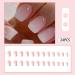Shop White Ombre Short Square Press-On Nails | 24Pc Glossy Acrylic Fake Nails for Women - Buy Internationally - Buy Online on GoSupps.com