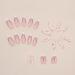 French Long Coffin False Nails - 24Pcs Pink with Flower Glitter | Press On Nails for Women | Glue-On Ballerina Nail Tips - Buy Online on GoSupps.com