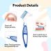 TYVOM 4PCS Denture Brush Set - Dual Head Premium Hygiene Toothbrushes for Cleaning Retainers and False Teeth - Buy Online on GoSupps.com