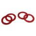 Alomejor Rad Beadlock rings 1.9 inch aluminum alloy 4 pieces of practical replacement outside beadlock ring simple installation for repair (red)