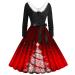 Christmas dress ladies dress winter Christmas topic mini dress slim fit shirt dress blouse dresses sweatshirt long-sleeved shirt winter dress party dress a-line dress dress dress dress-up party dress red m